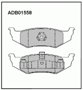 Колодки тормозные дисковые | зад | Allied Nippon ADB01558