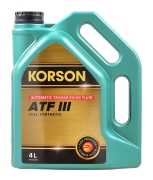 Трансмиссионное масло KORSON KS00062 ATF III FULL SYNTHETIC 4л