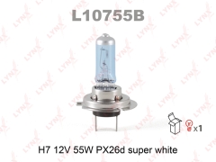 Лампа H7 12V 55W PX26D LYNXauto SUPER WHITE L10755B