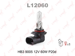 Лампа LYNXauto L12060 HB3 9005 12V60W P20D