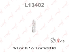 Лампа LYNXauto L13402 W1.2W 12V W2X4.6D