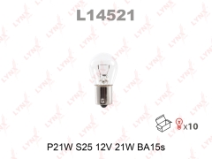 Лампа LYNXauto L14521 P21W 12V BA15S
