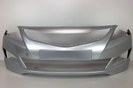 Бампер HYUNDAI SOLARIS передний ТехноПласт Sleek Silver RHM 2014-2017