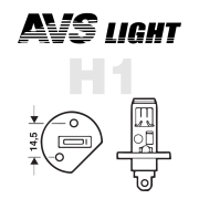 Лампа галогенная H1 12V 55W AVS Atlas 5000К
