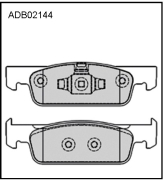 Колодки тормозные дисковые передние Allied Nippon ADB02144