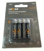 Батарейка LR03/AAA LECAR алкалиновая 4 шт. lecar000023106