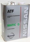Трансмиссионное масло Nissan ATF Matic Fluid D 75W-90 GL-4 A5/B5 синтетическое 4 л