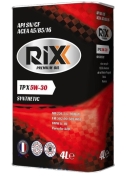 Моторное масло RIXX TP X 5W-30 SN/CF A5/B5 синтетическое 4 л