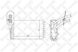 Радиатор печки STELLOX 1035116SX SKODA OCTAVIA 1.4-2.0 VW Golf/Passat/Polo/Scirocco, Seat Ibiza 83>