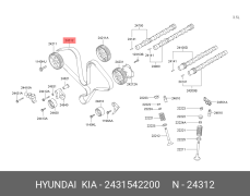 Ремень ГРМ HYUNDAI Starex 2.5 TD 2.5 TD intercooler Hyundai/Kia 24315-42200