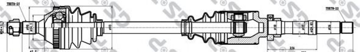 Полуось привода колеса PEUGEOT 306 93-02 405 II 92-96 245158