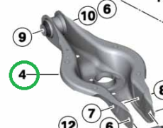 Рычаг задний BMW 118i 11> STELLOX 57-02457-SX OEM BMW 33326884694