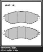 Колодки тормозные дисковые | перед | Allied Nippon ADB31188