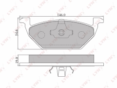 Колодки тормозные дисковые LYNXauto BD-8003 Перед SKODA Rapid Fabia Octavia OEM 6R0698151A