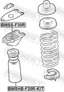Комплект пылезащитный амортизаторов зад Febest BMSHB-F20R-KIT BMSHBF20RKIT