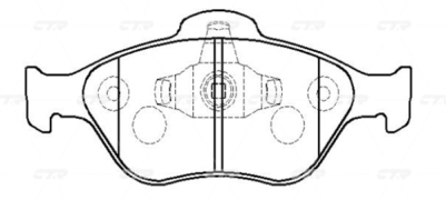 Колодки тормозные дисковые Перед Лев Прав CKF-15 FORD Fiesta 01-08 Fusion CBK 2001-2012 CTR GK0160 OEM 1911169