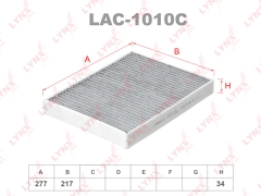 Фильтр салона угольный LYNXauto LAC-1010C PORSCHE CAYENNE Volkswagen AMAROK TOUAREG OEM 95557221910