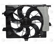 Электровентилятор охлаждения с диффузором Hyundai Solaris/Kia Rio (10-) A/C Luzar LFK 08L4 LFK08L4