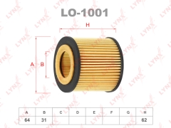 Фильтр масляный (вставка) SKODA FABIA 1.2 Volkswagen Polo 1.2 LYNXauto LO-1001 OEM 03D198819A