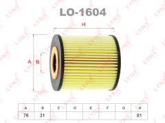 Фильтр масляный (вставка) LYNXauto LO-1604