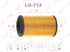 Фильтр масляный (вставка) HYUNDAI GENESIS SONATA LYNXauto LO-712 OEM 26320-3C100 LO712