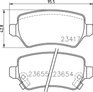 Колодки тормозные дисковые зад KIA Ceed Nisshinbo NP6101
