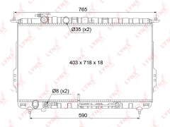 Радиатор охлаждения HYUNDAI SONATA паяный AT LYNXauto RB-1068 RB1068