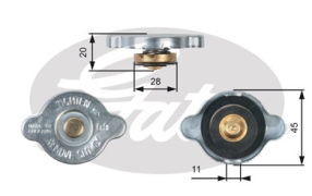 Крышка горловины радиатора Gates RC124