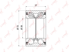Подшипник ступицы колеса перед LYNXauto WB-1240