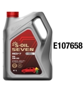 Моторное масло S-OIL RED #7 5W-30 CF/SN синтетическое 4 л